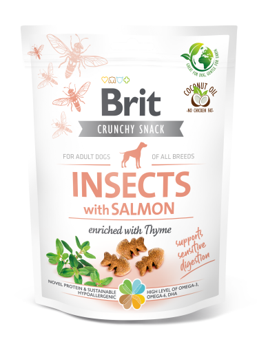 Brit® Dog Snack Crunchy Cracker Insects with Salmon