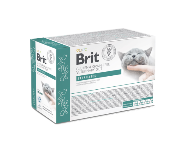 Brit VC® GF Cat Fillets in Gravy Pouches Sterilised